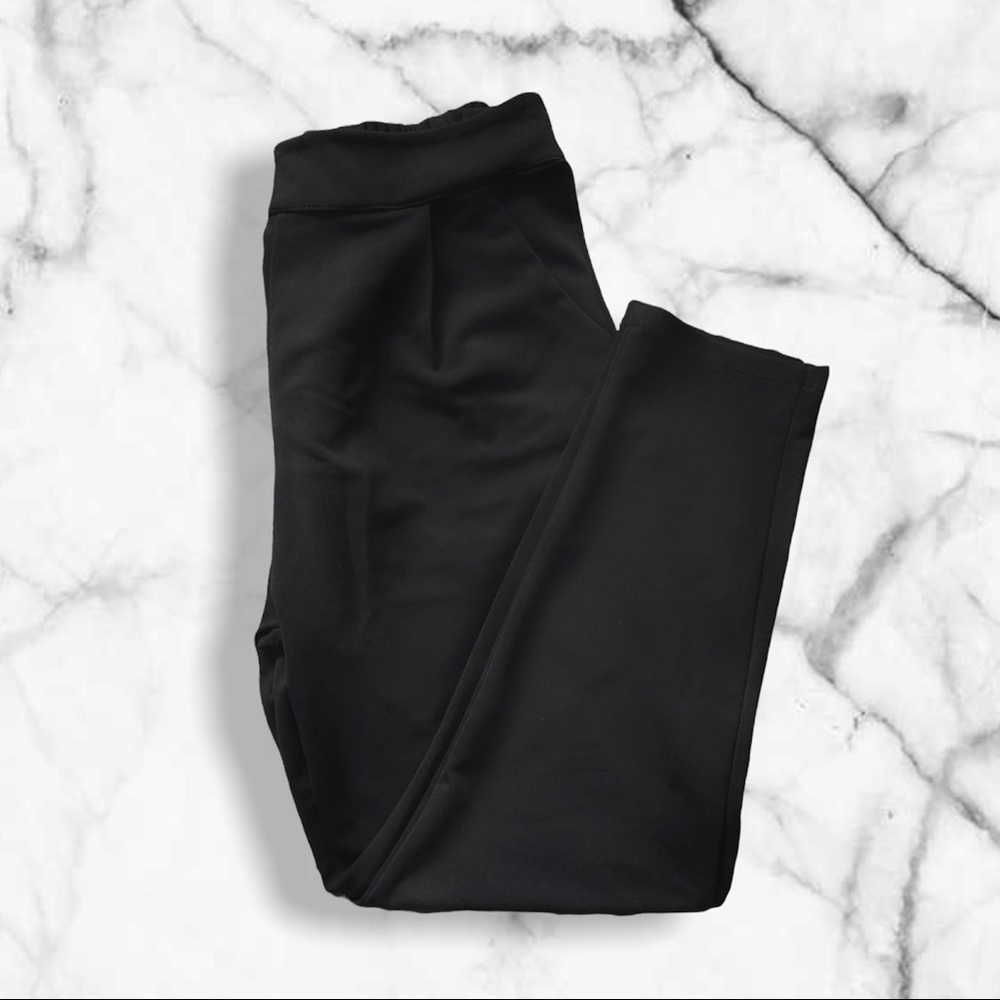 High Waisted Tapered Pants (Black)